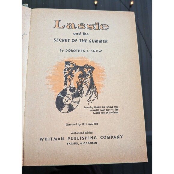 VTG Lassie and the Secret of the Summer – Hardcover Authorized TV Edition 1958 - Picture 4 of 12